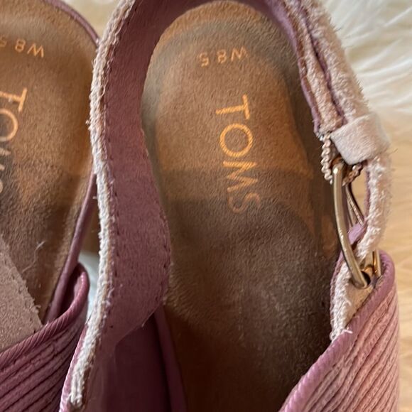 Toms Poppy Mauve Corduroy Sandals - Picture 5 of 10